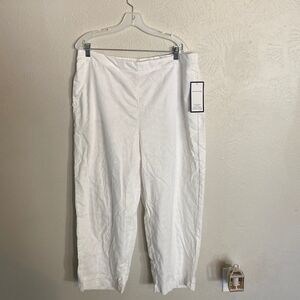 Charter Club Cropped Pointelle Womens Pull-On Pants X-Large Preppy Party NWT